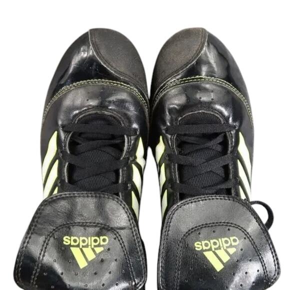 Adidas Shoes Womens 9 Cleats Softball Athletic Sport Active Lace Up Black Green - Picture 12 of 16